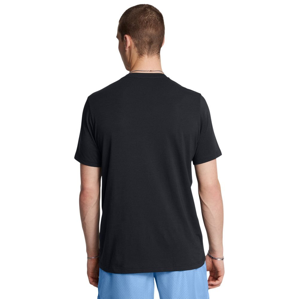 Camiseta Sportstyle Masculina Under Armour Wordmark Sleeve Preto 2