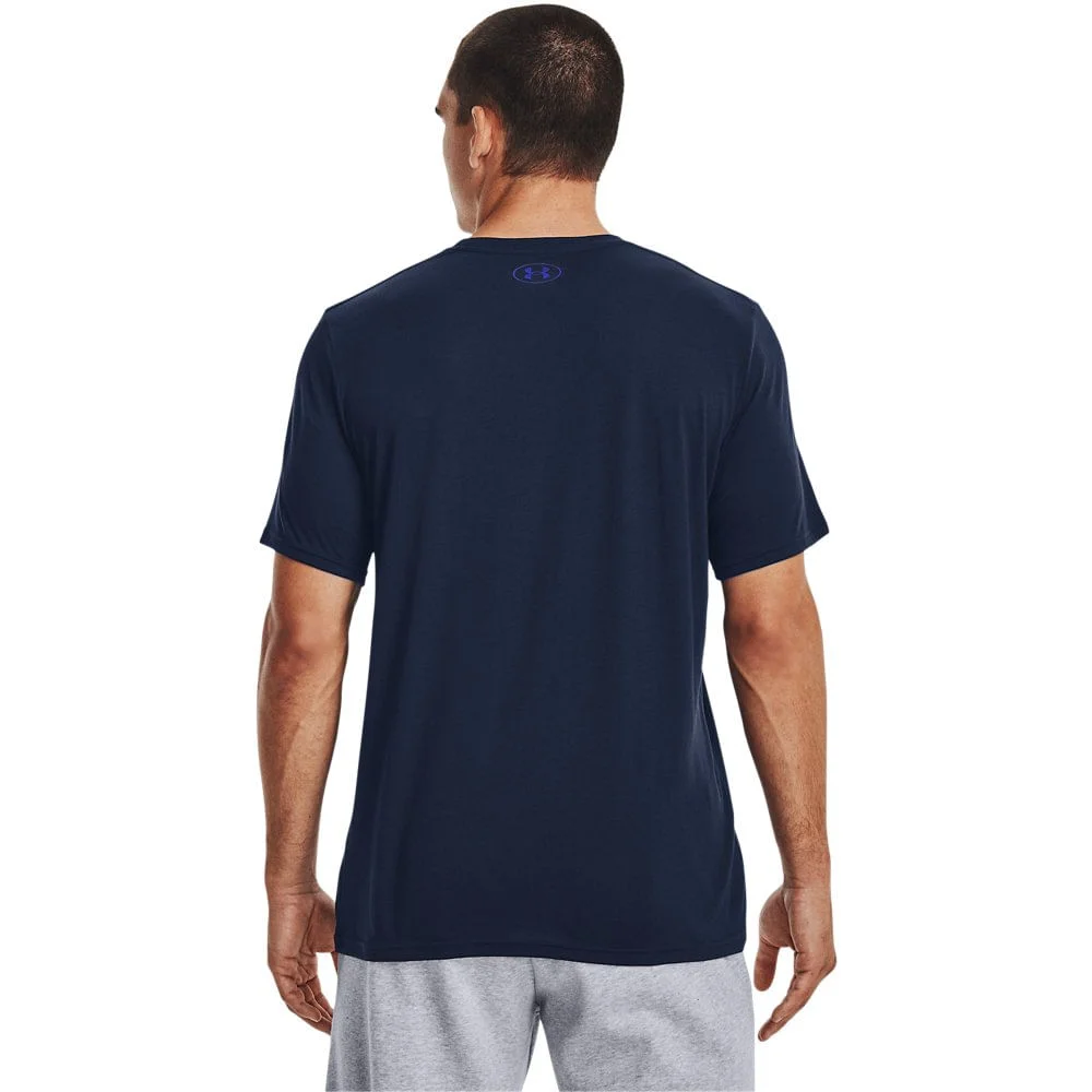 Camiseta Sportstyle Masculina Under Armour Issue Wordmark Azul Marinho 3