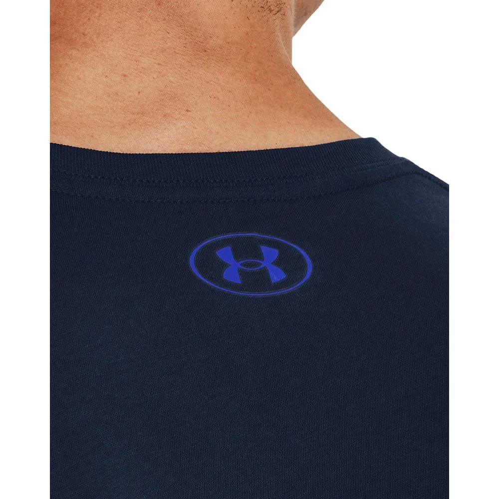 Camiseta Sportstyle Masculina Under Armour Issue Wordmark Azul Marinho 4