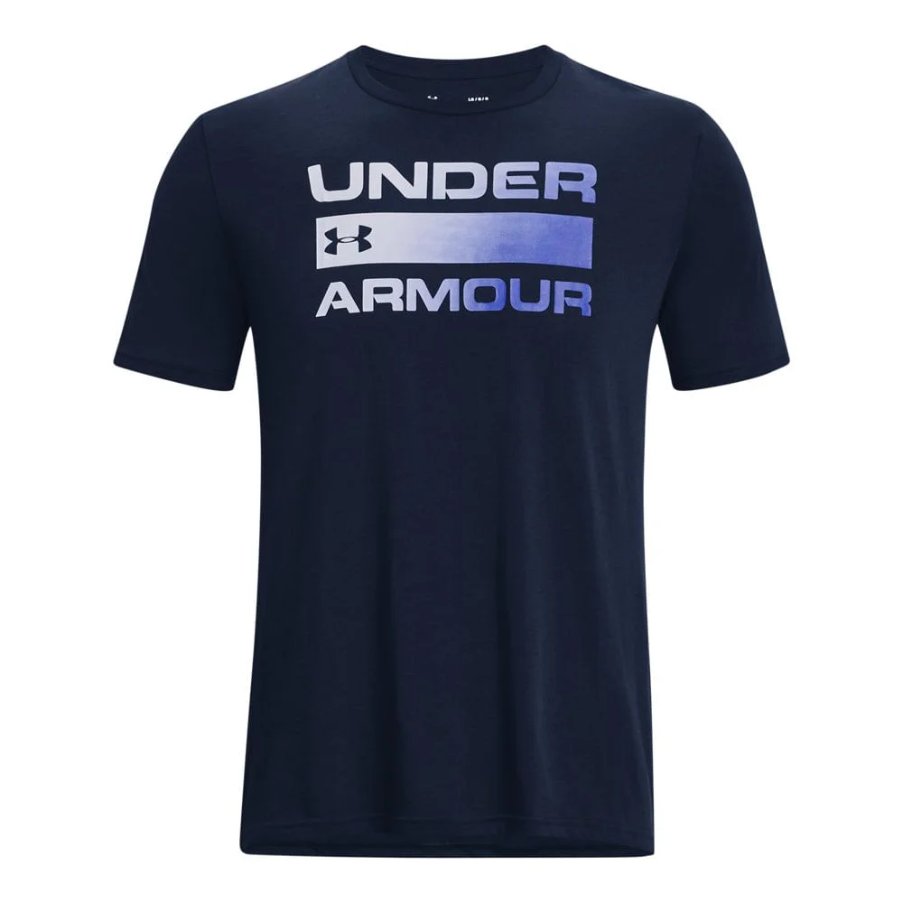 Camiseta Sportstyle Masculina Under Armour Issue Wordmark Azul Marinho 5