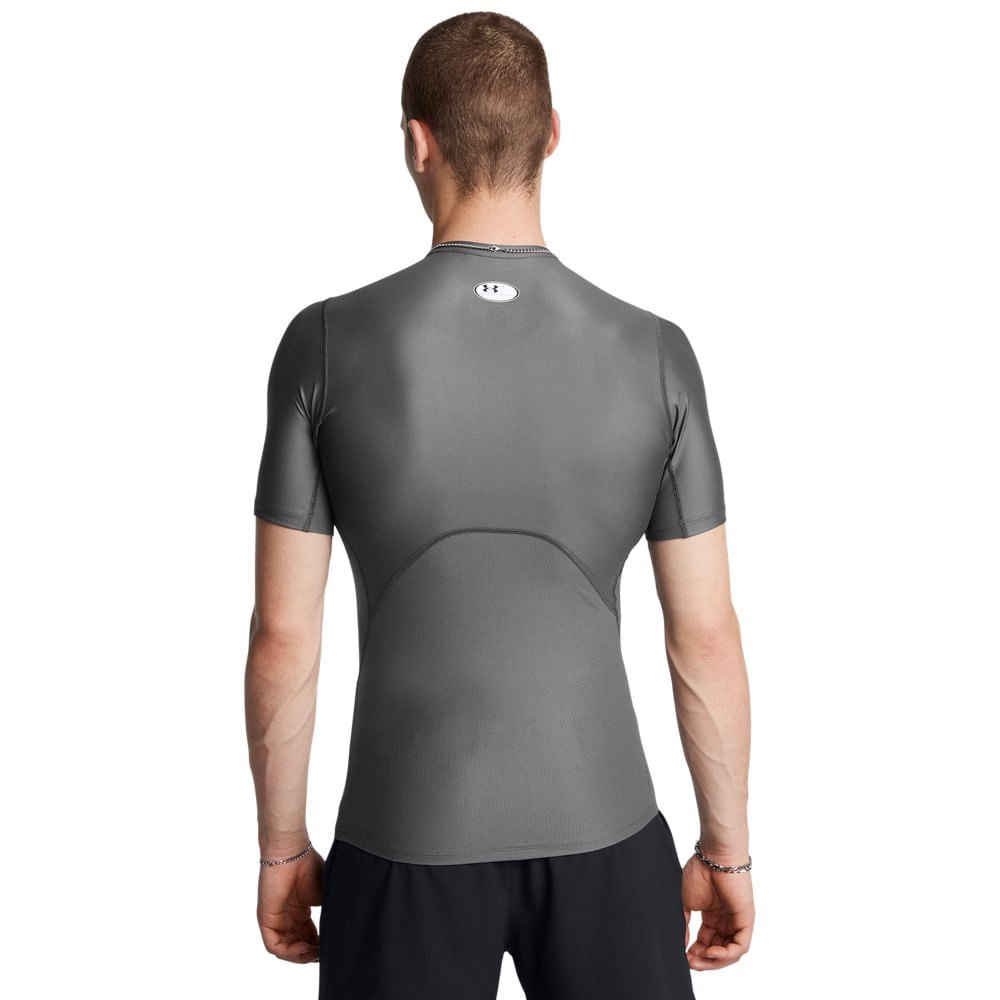 Camiseta de Compressão Masculina Under Armour Iso-Chill Cinza 2