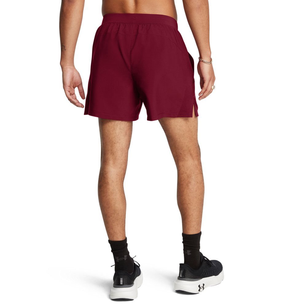 Shorts de Corrida Masculino Under Armour Launch 5 Vermelho 4