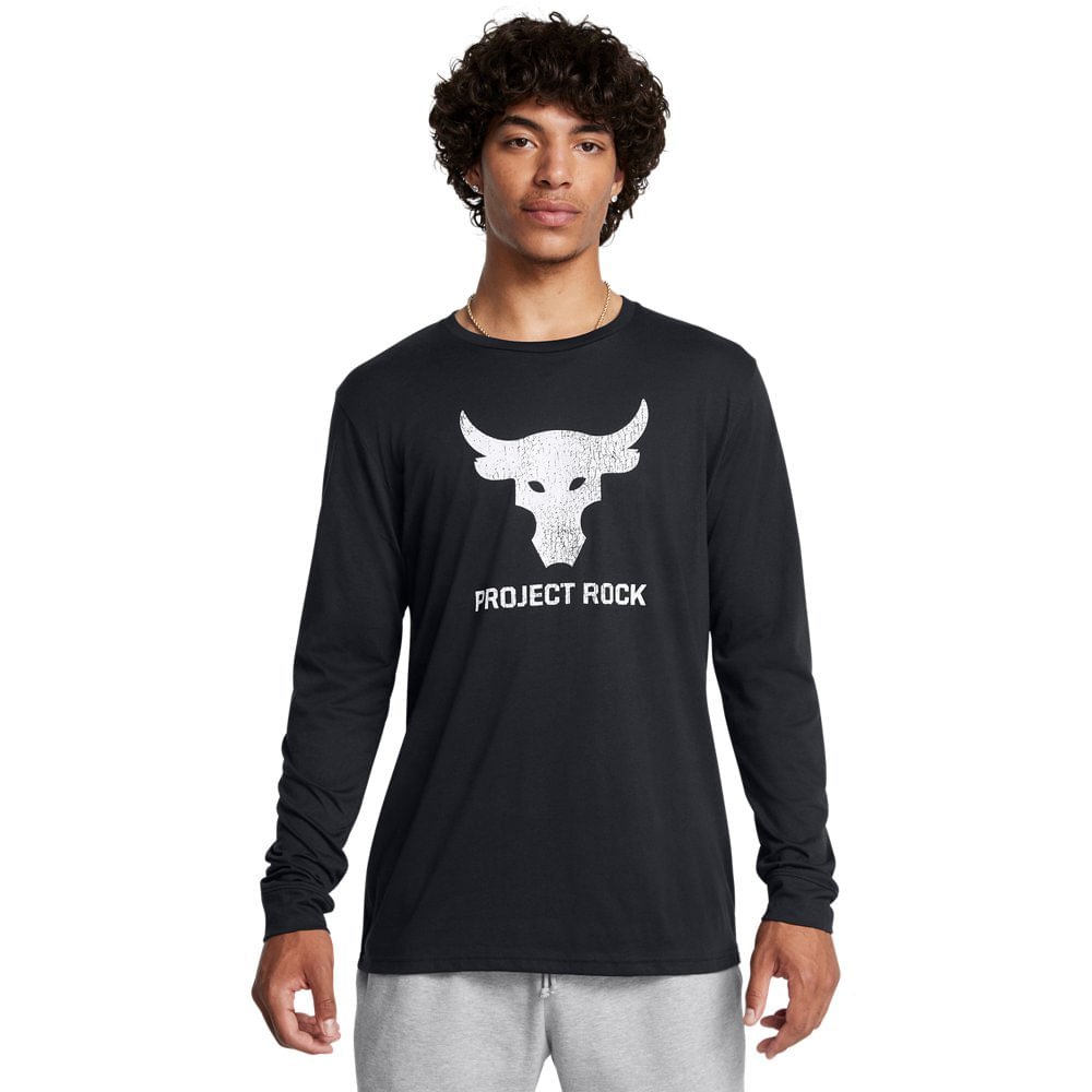 Rock Collection The Rock Under Armour Logo Camiseta Manga Longa De