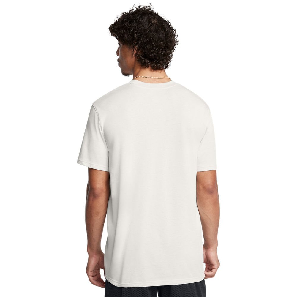 Camiseta de Basquete Masculina Under Armour Hvyweight Branco 2