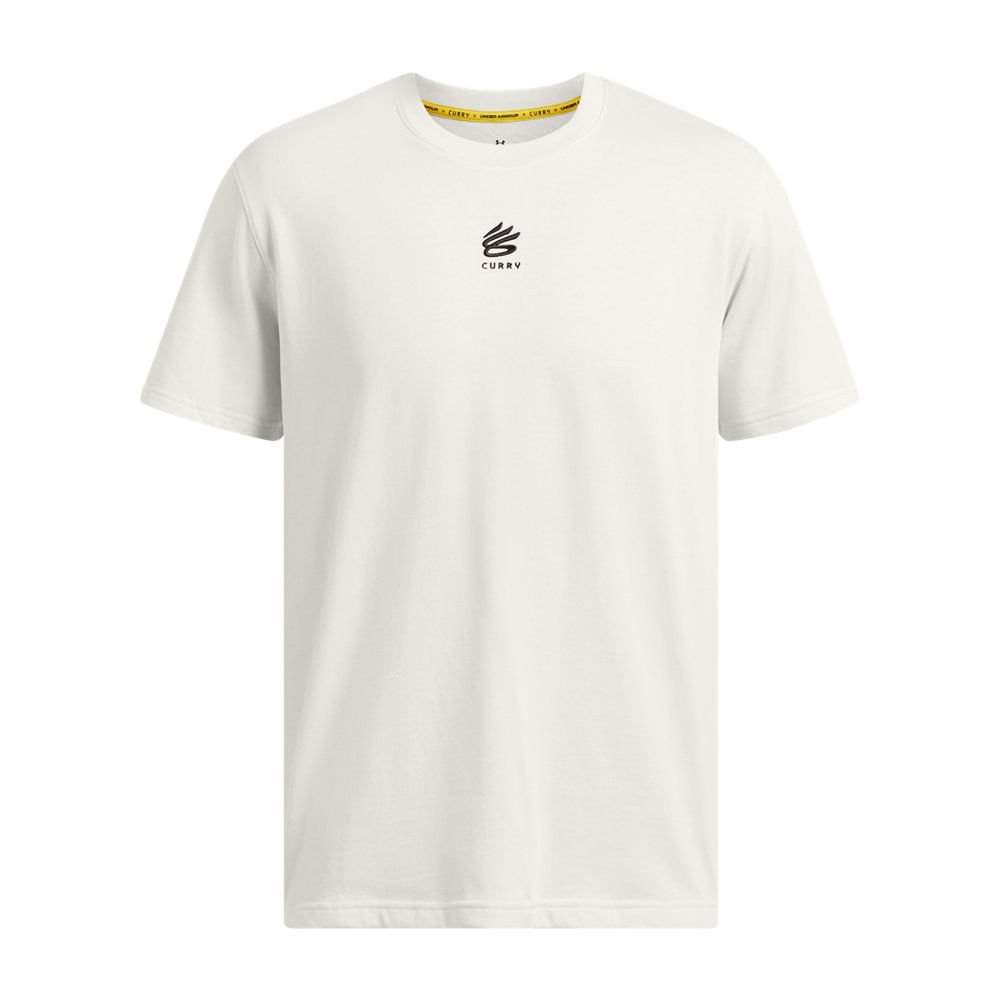 Camiseta de Basquete Masculina Under Armour Hvyweight Branco 3