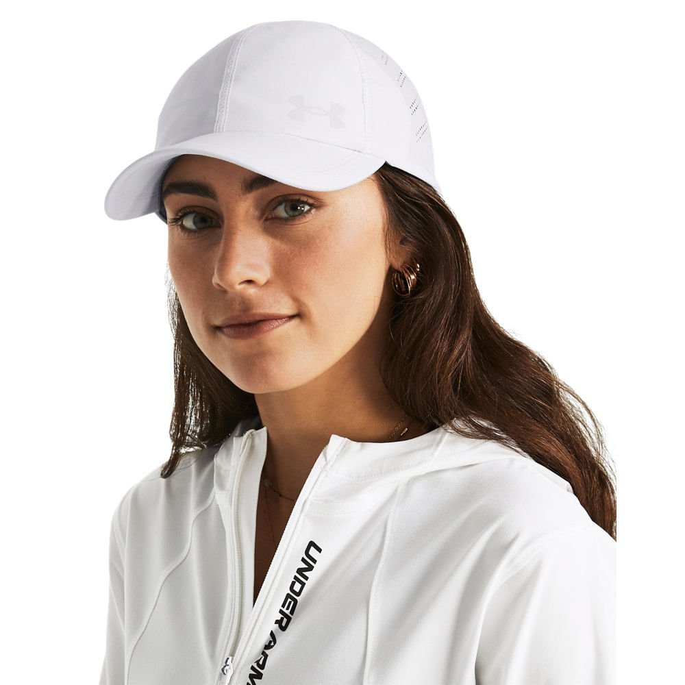 Boné Feminino Under Armour Iso-Chill Launch Branco 2