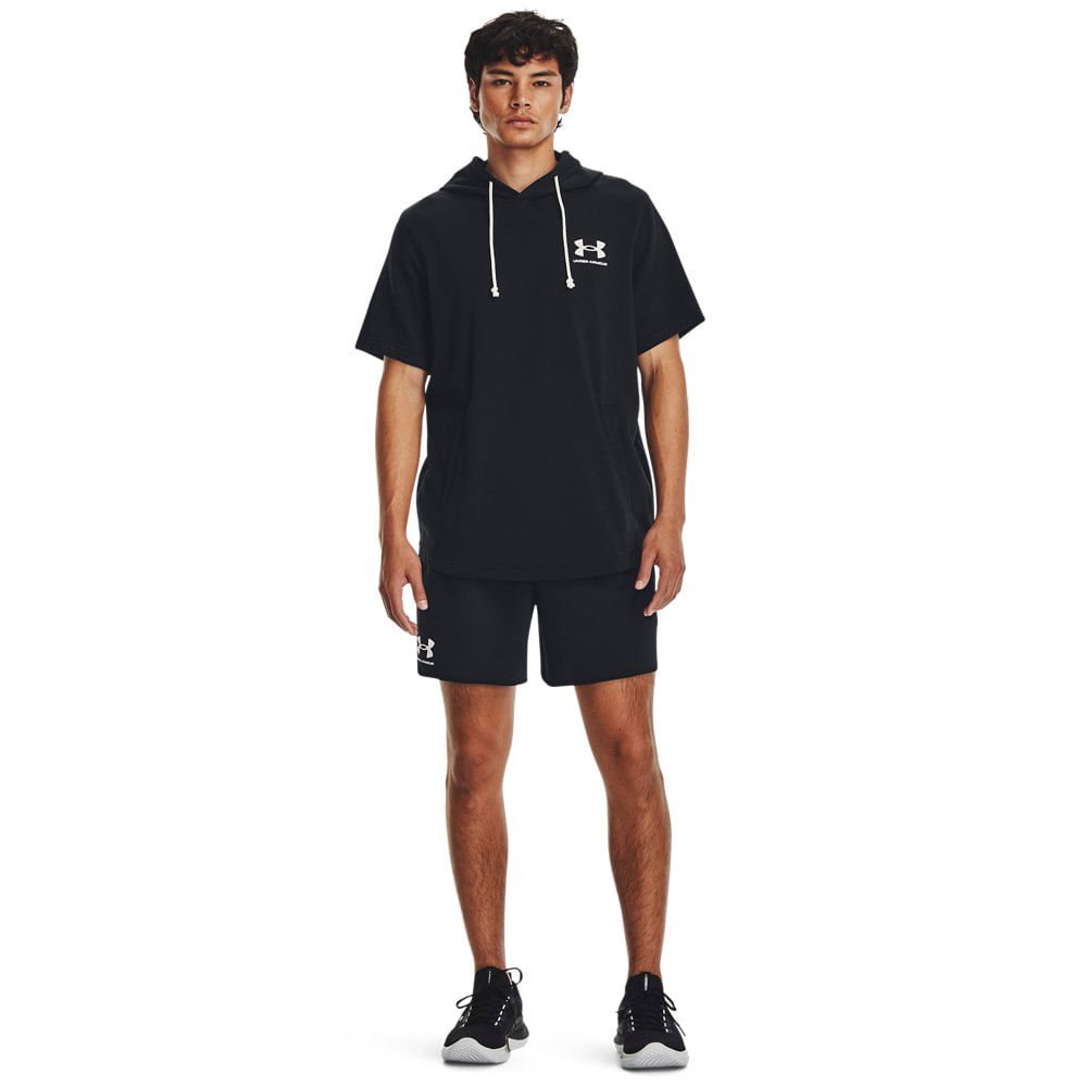 Shorts de Treino Masculino Under Armour Rival Terry 6in Preto 2