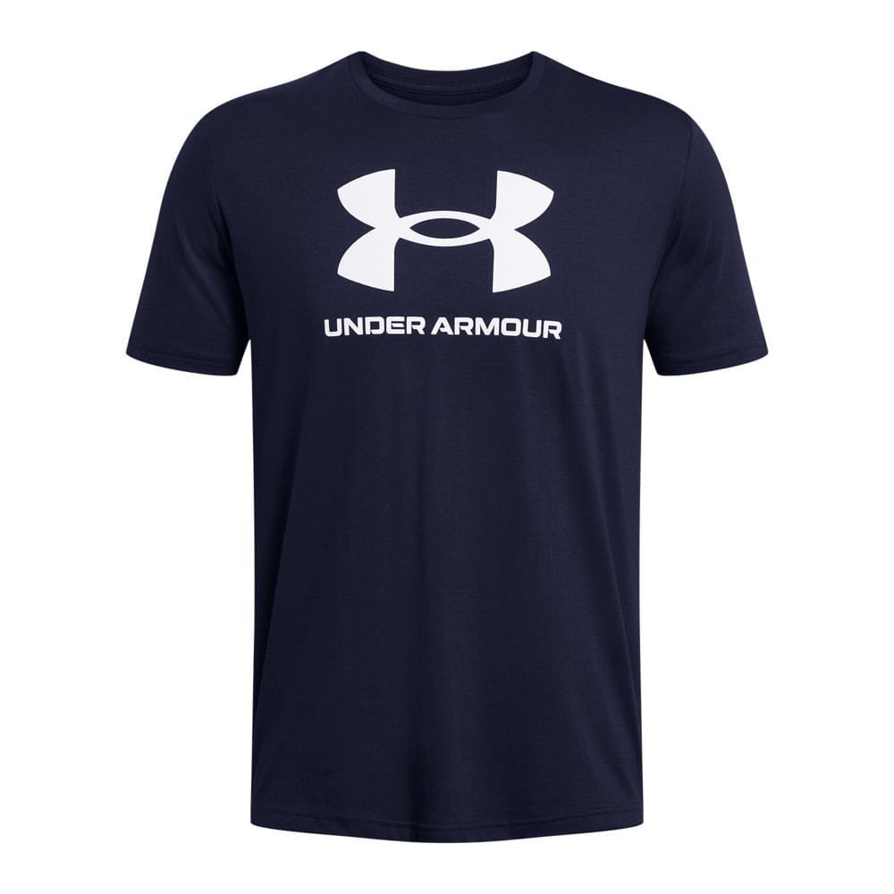 Camiseta de Treino Masculina Under Armour Sportstyle Logo Azul 3