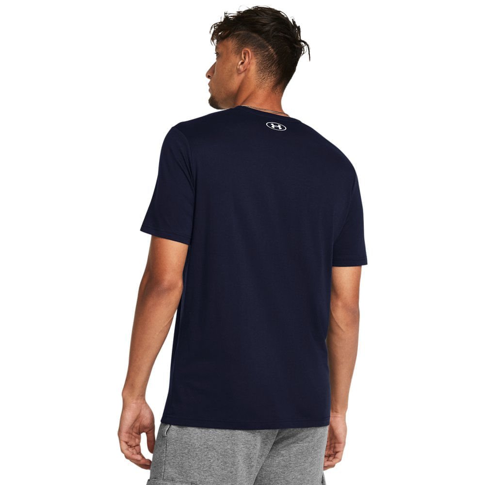 Camiseta de Treino Masculina Under Armour Sportstyle Logo Azul 2