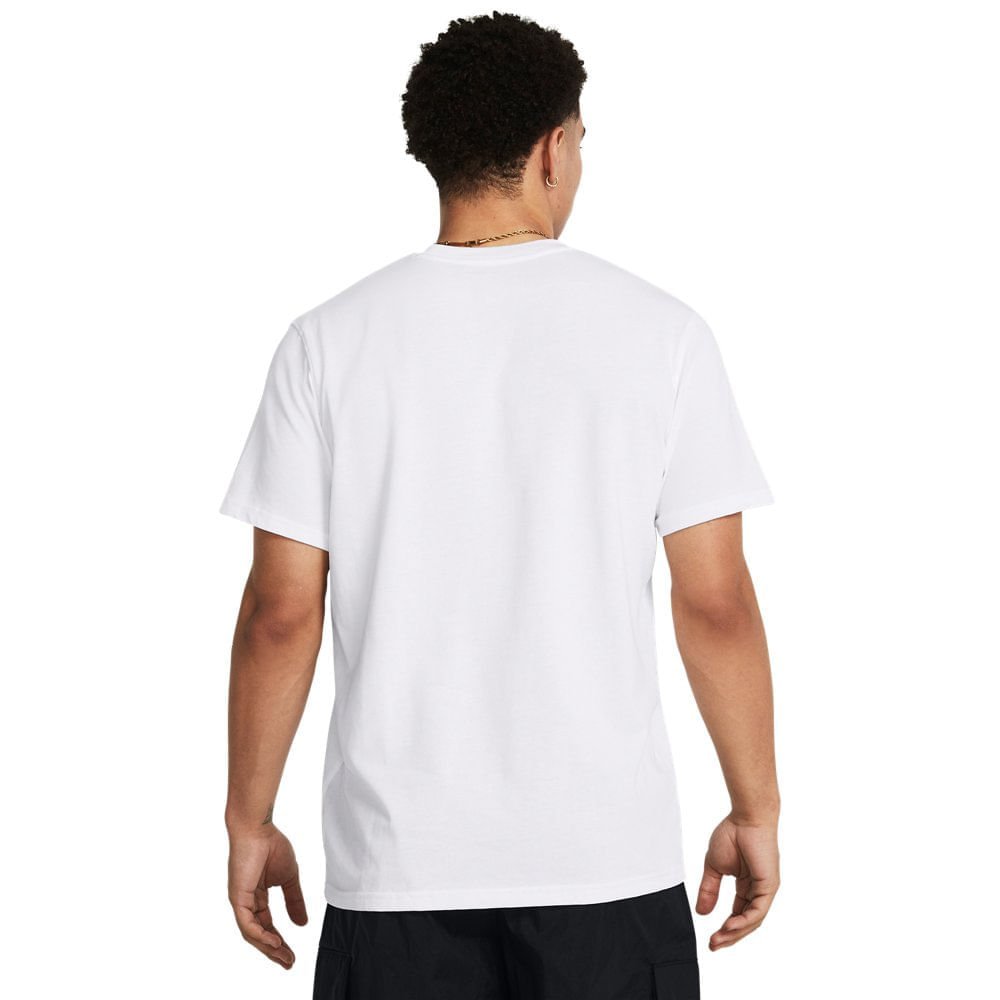 Camiseta Under Armour Heavyweight Label Branco 2