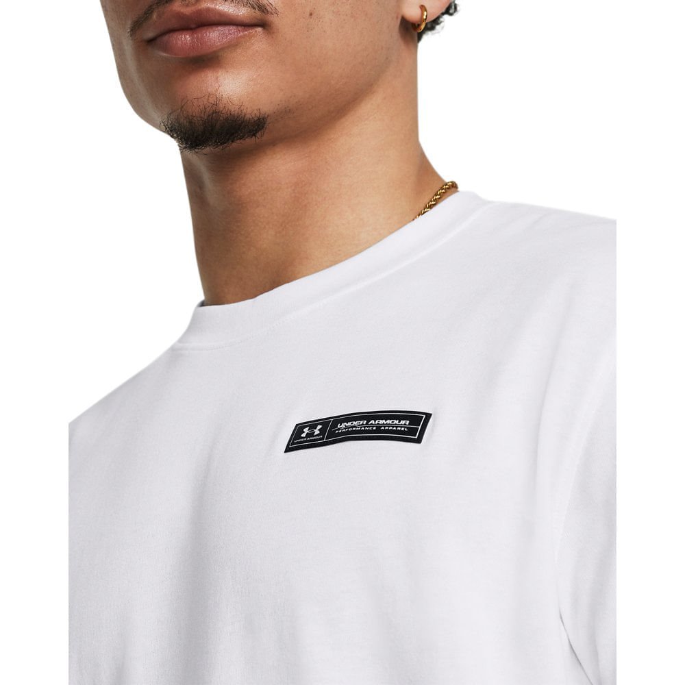 Camiseta Under Armour Heavyweight Label Branco 3