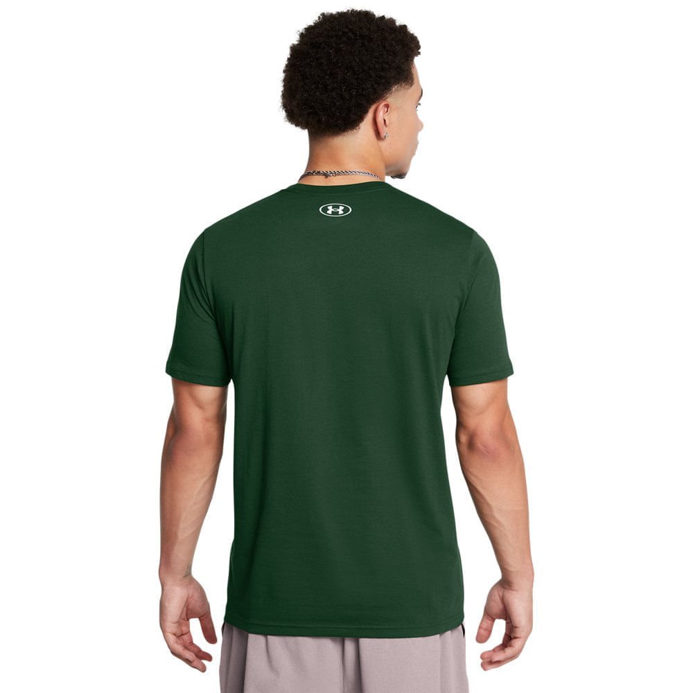 Camiseta de Treino Masculina Under Armour Sportstyle Logo Verde 2