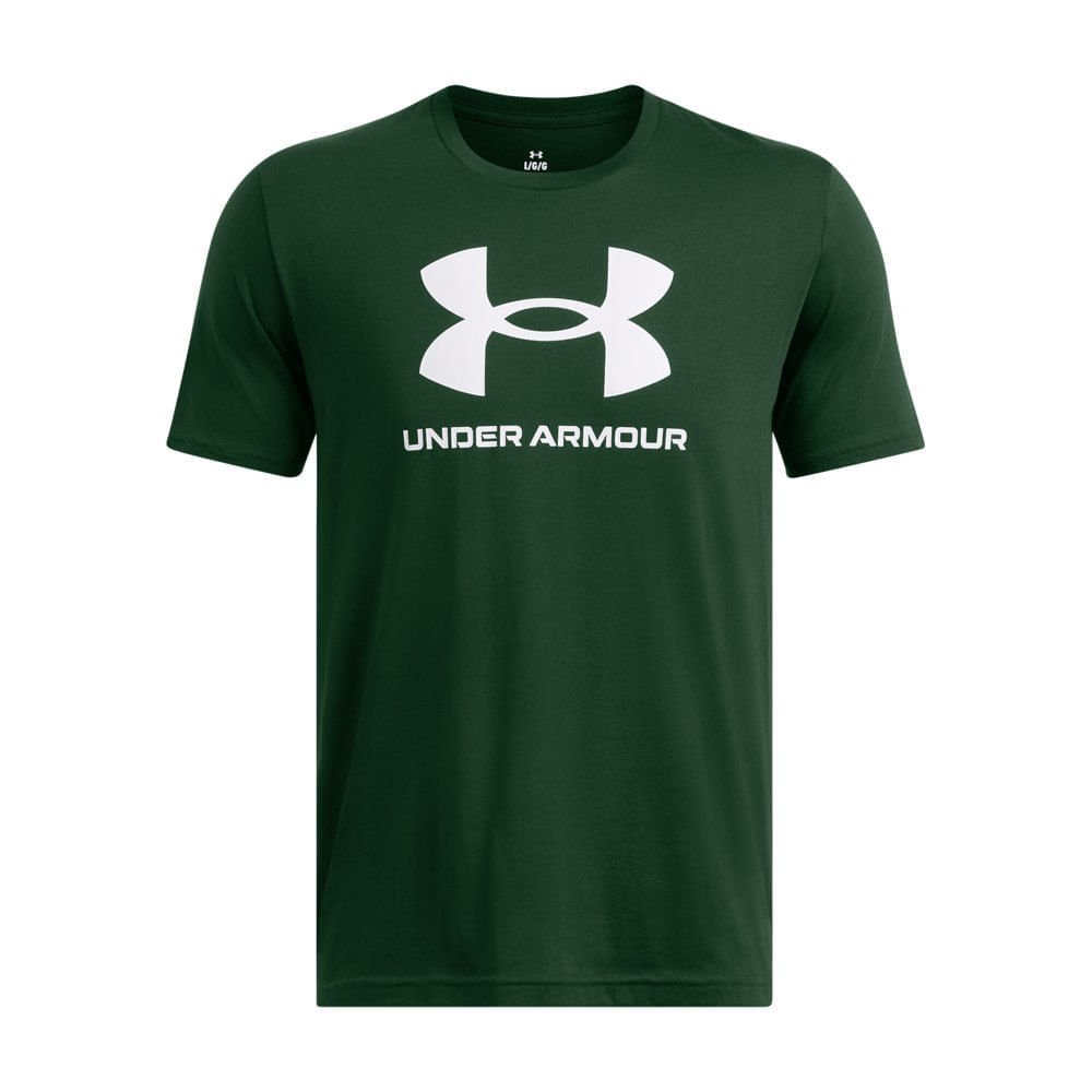Camiseta de Treino Masculina Under Armour Sportstyle Logo Verde 3