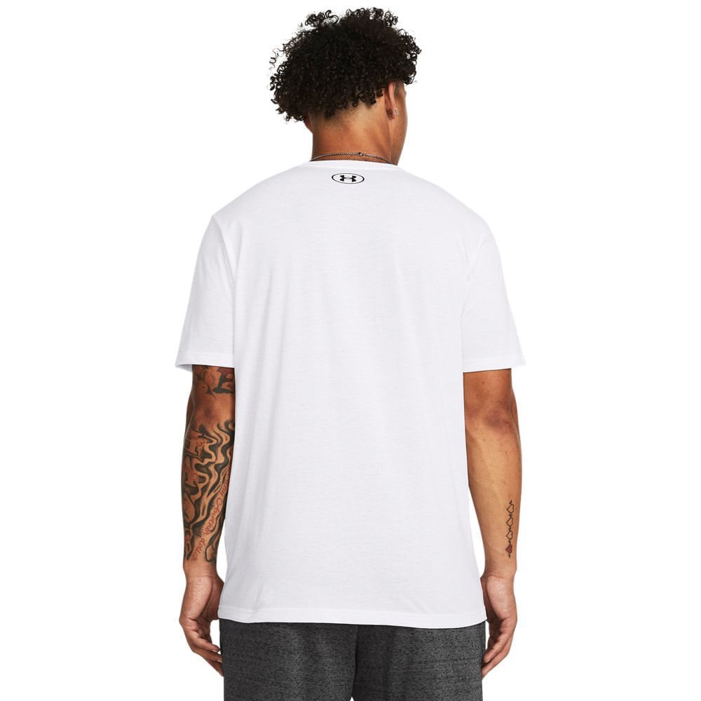 Camiseta de Treino Masculina Under Armour Sportstyle Logo Branco 2