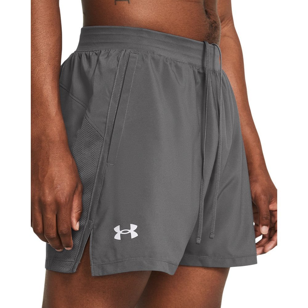 Shorts de Corrida Masculino Under Armour Launch 5 Cinza 3