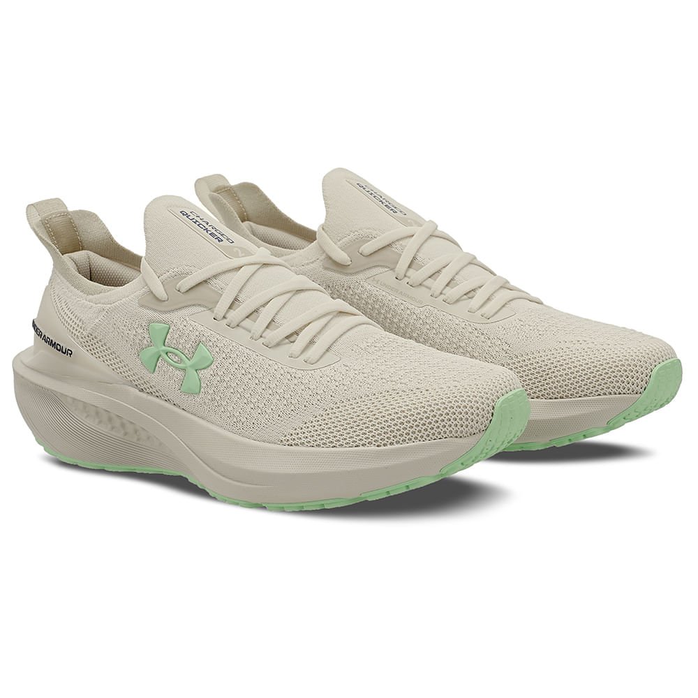 Tênis de Corrida Under Armour Charged Quicker 2 Branco 3