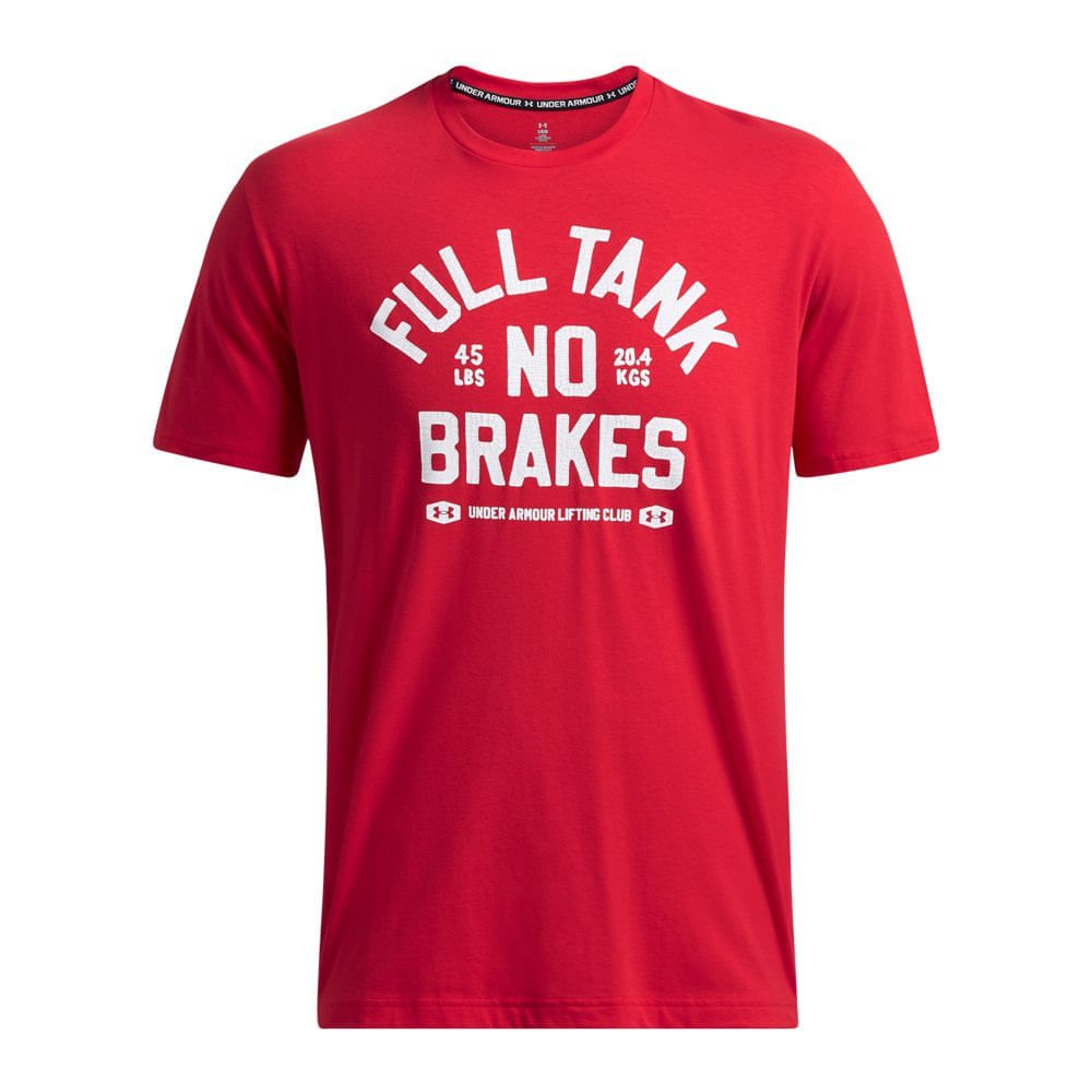 Camiseta Masculina Under Armour Full Tank Vermelho 2