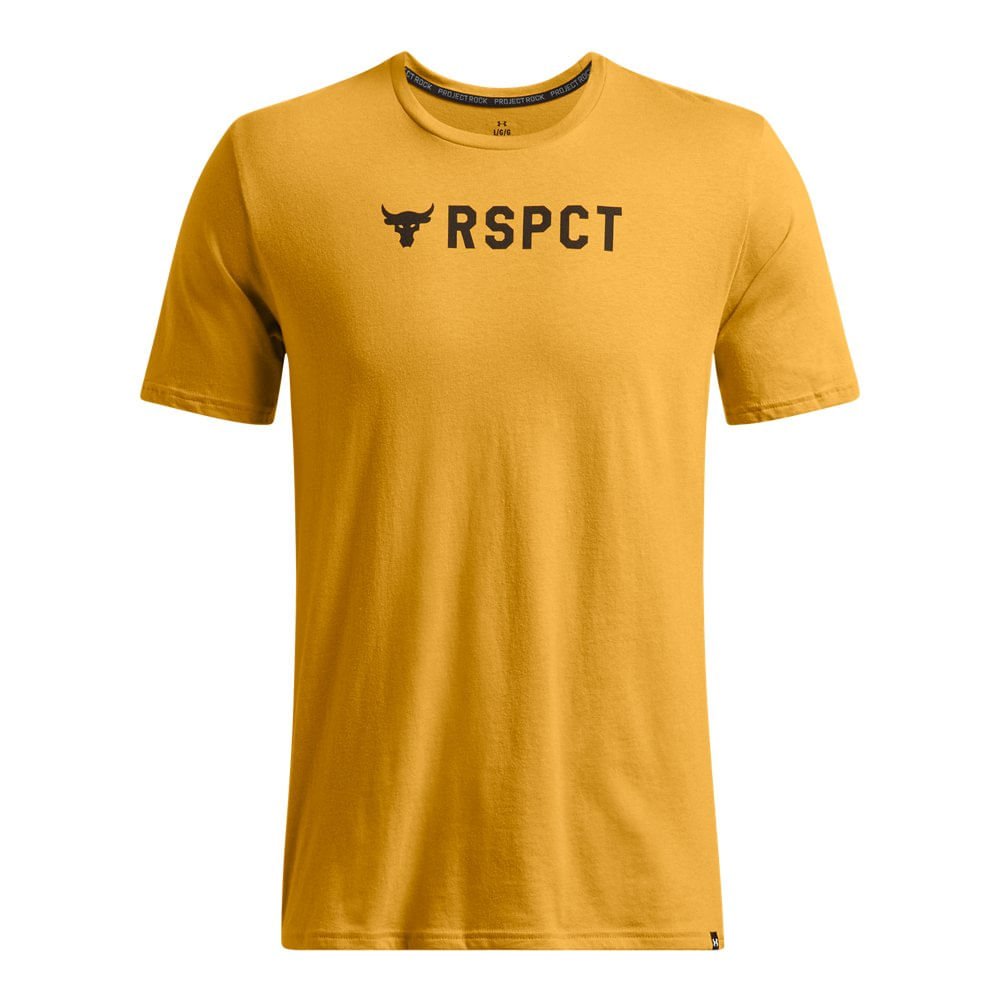 Camiseta de Treino Masculina Under Armour Project Rock Rspct Amarelo 3