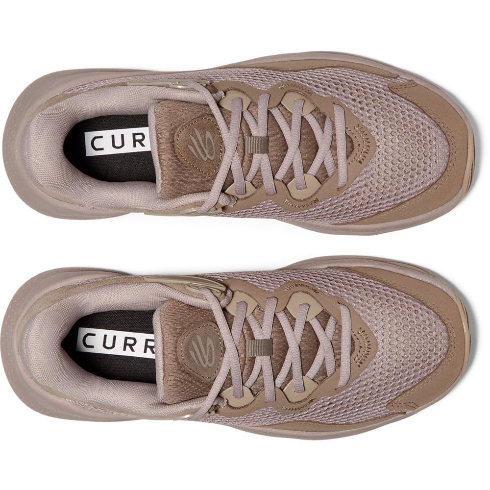 Tênis de Basquete Under Armour Curry Splash 24 Suede Bege 3