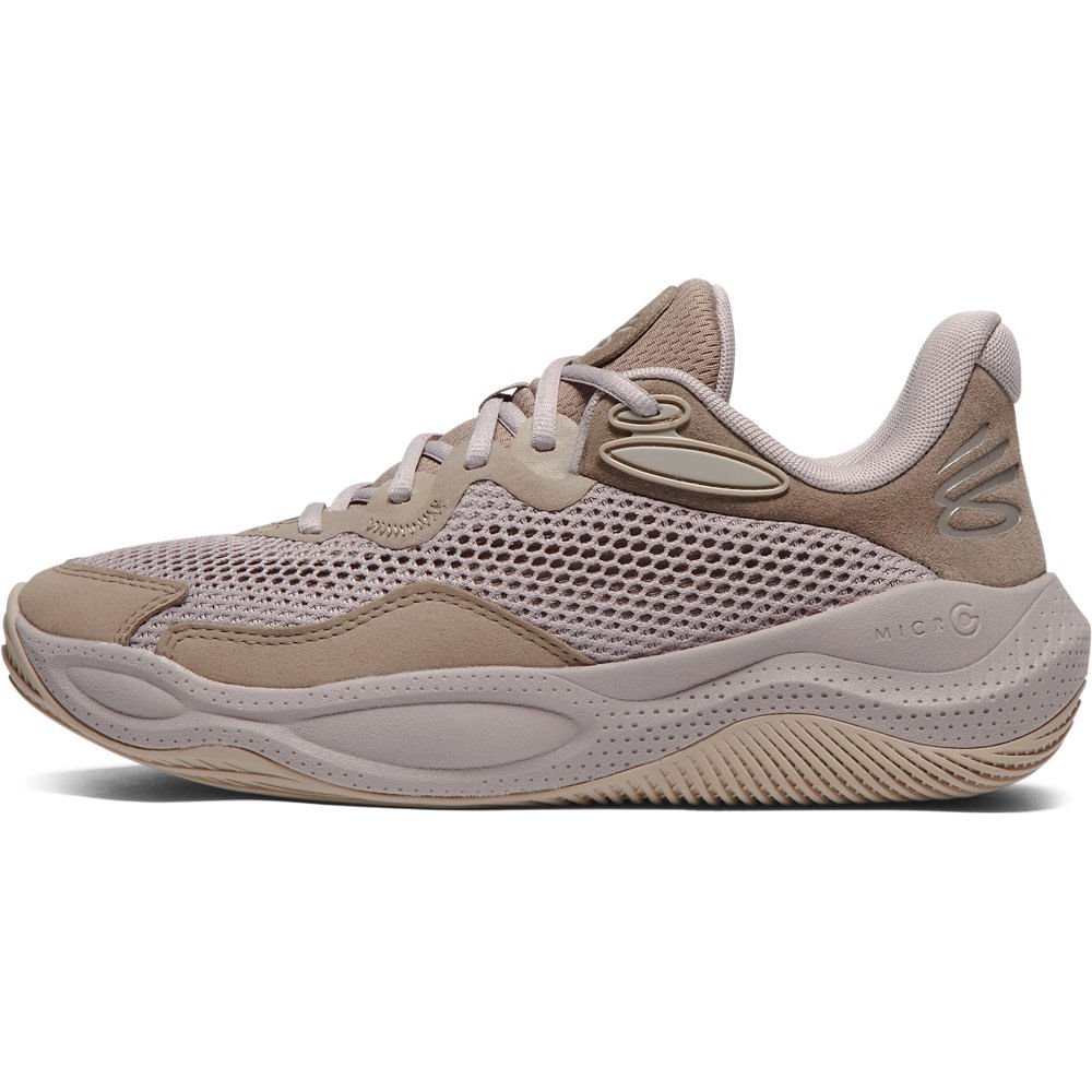 Tênis de Basquete Under Armour Curry Splash 24 Suede Bege 6
