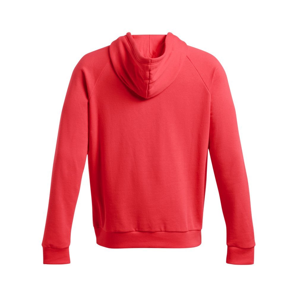 Blusa Manga Longa de Treino Masculina Under Armour Rival Fleece Vermelho 5