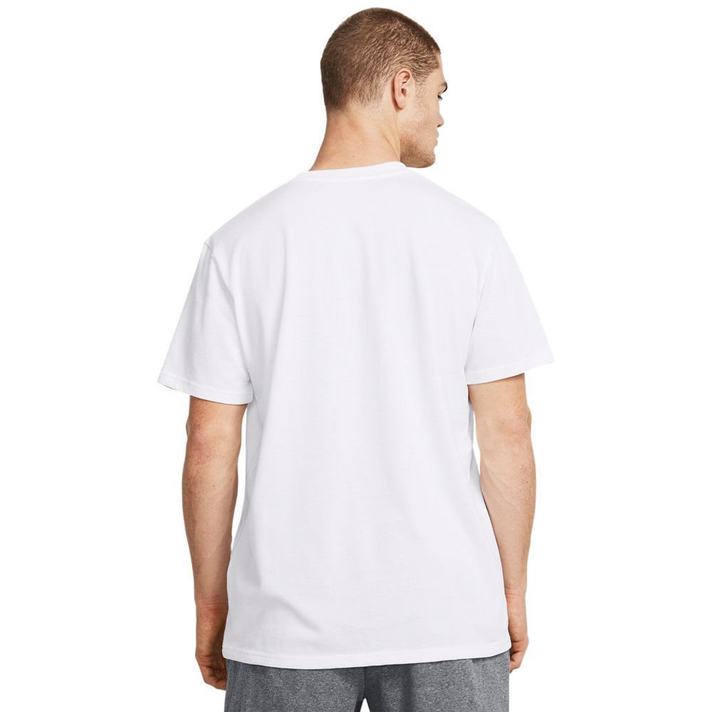 Camiseta Sportstyle Masculina Under Armour Heavyweight Label Branco 2