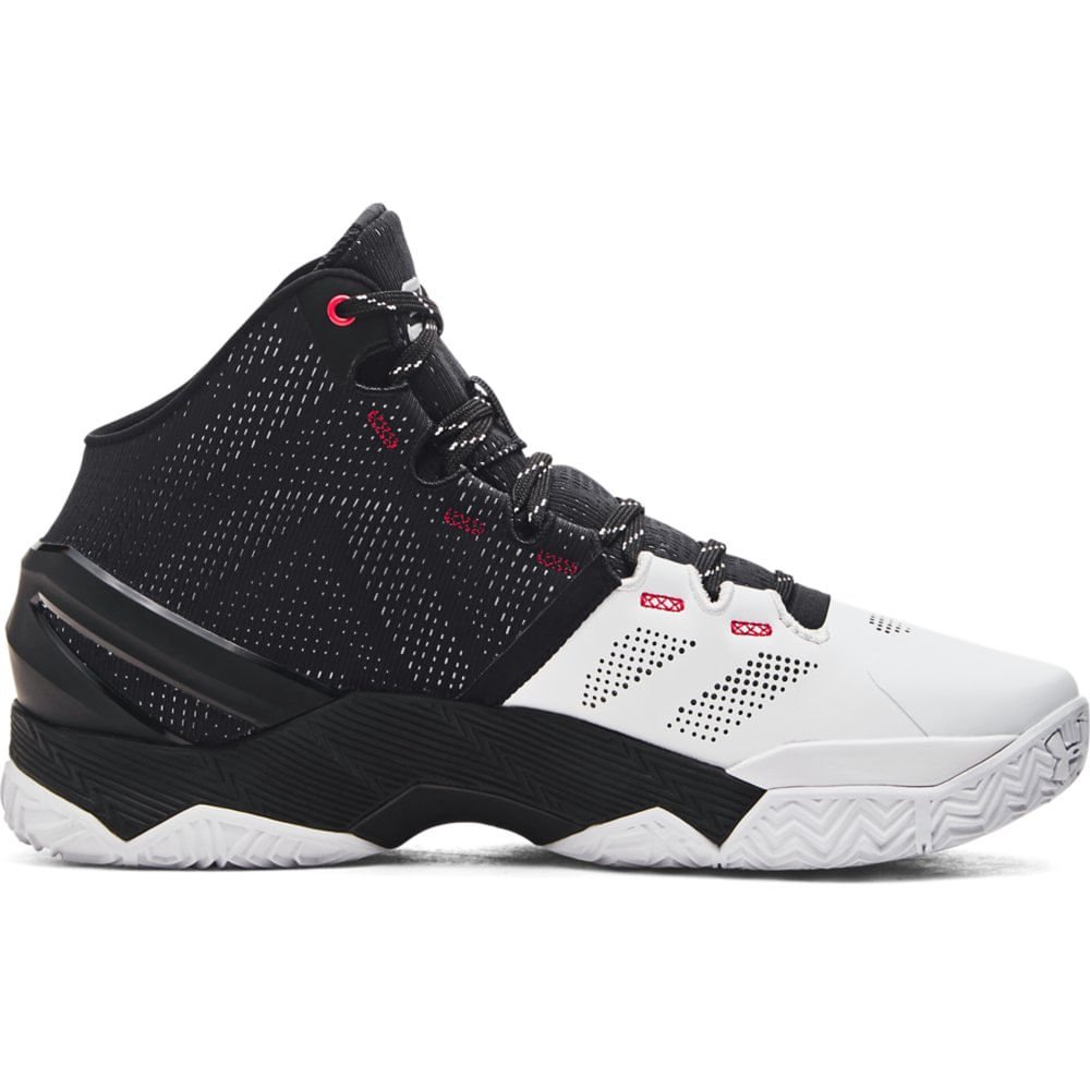 Tênis de Basquete Under Armour Curry 2 Retrô Preto/Branco