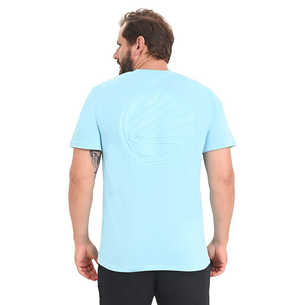 Camiseta Masculina Under Armour Curry Emboss Heavyweight Azul 2