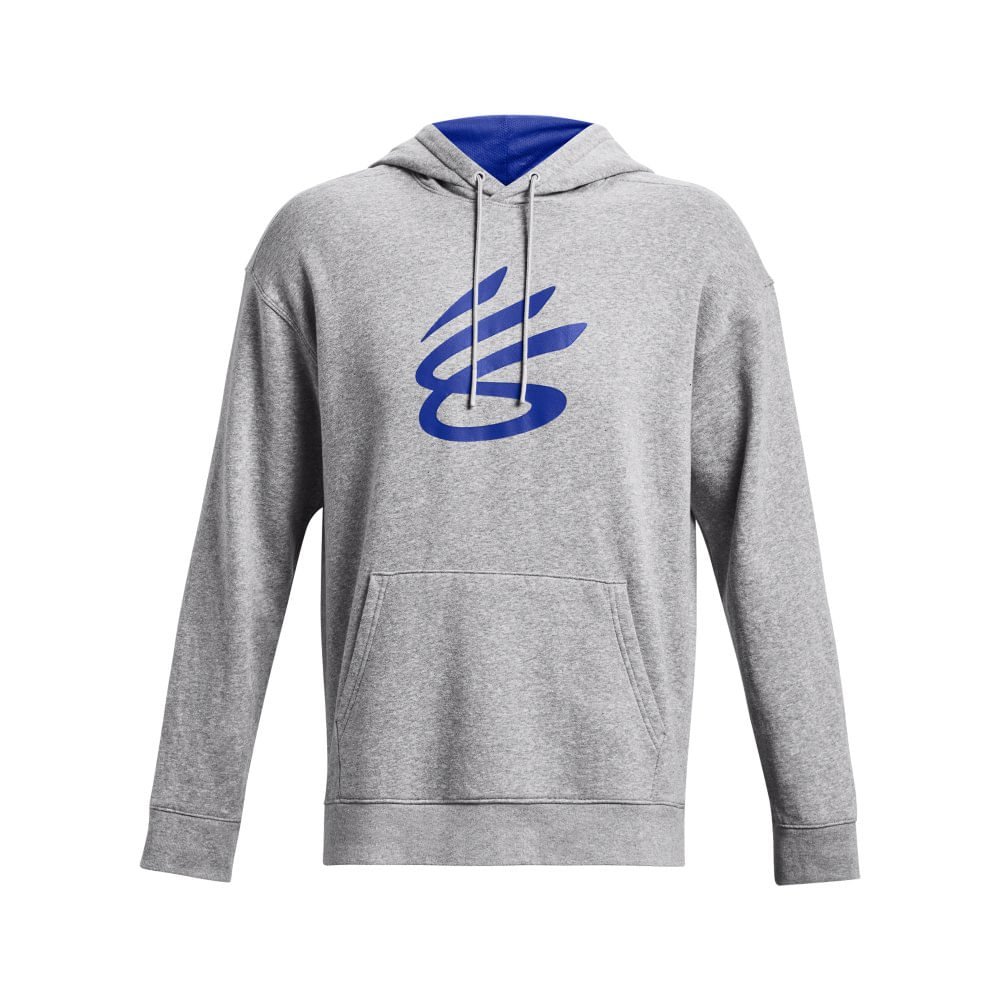 Moletom de Treino Masculino Under Armour Curry Splash Hood Cinza 4