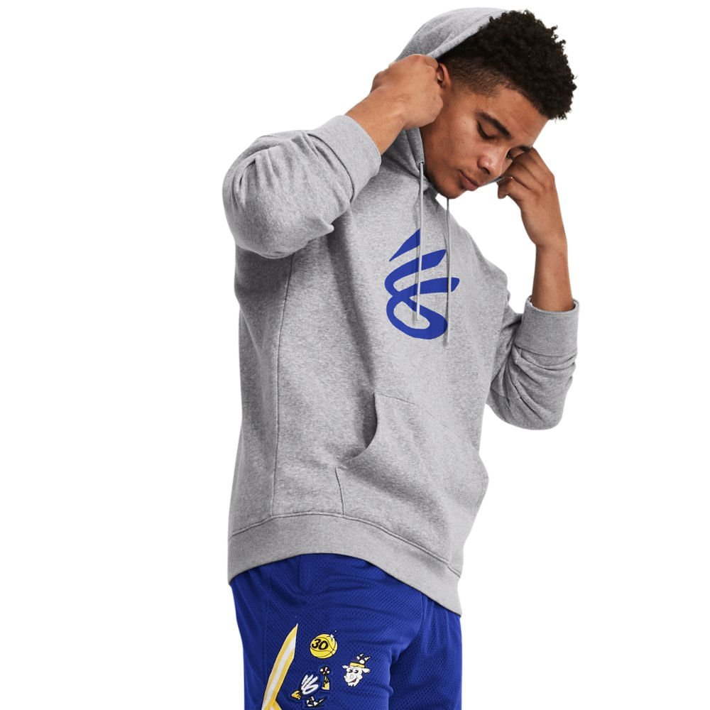 Moletom de Treino Masculino Under Armour Curry Splash Hood Cinza 2