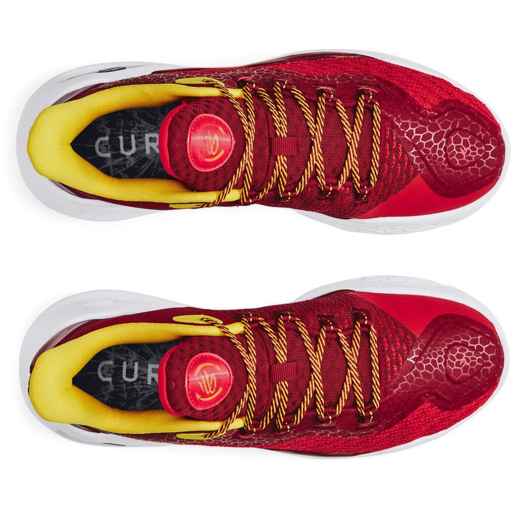 Tênis de Basquete Masculino Under Armour Curry 11 Bruce Lee Fire Vermelho 3