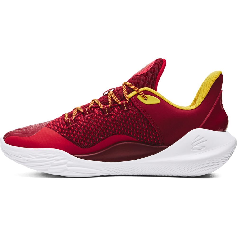 Tênis de Basquete Masculino Under Armour Curry 11 Bruce Lee Fire Vermelho 2