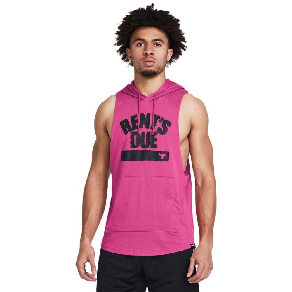Regata de Treino Masculina Under Armour Project Rock LFG Graphic Rosa 1