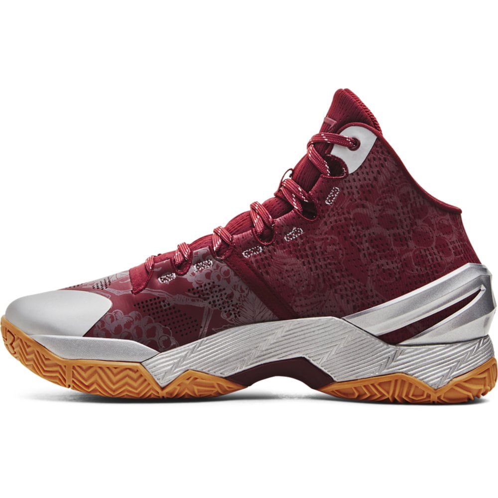 Tênis de Basquete Masculino Under Armour Curry 2 Vermelho 4