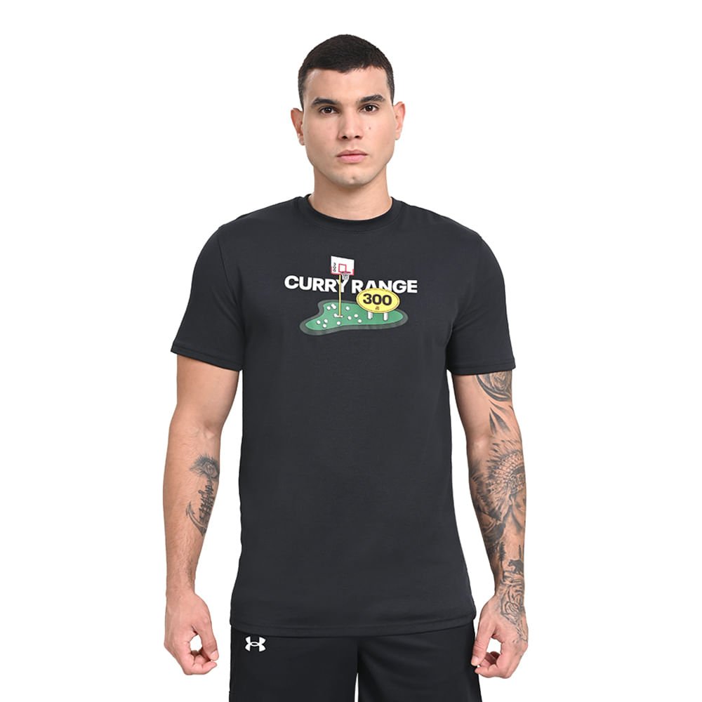 Camiseta Masculina Under Armour Curry Range Heavyweight Preto 3