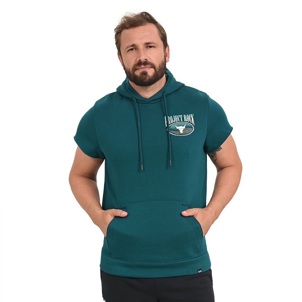 Camiseta Masculina Under Armour Project Rock Essential Azul 3