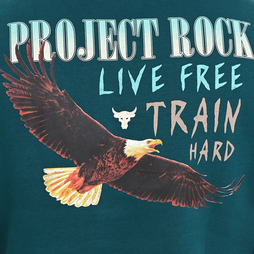 Camiseta Masculina Under Armour Project Rock Essential Azul 9