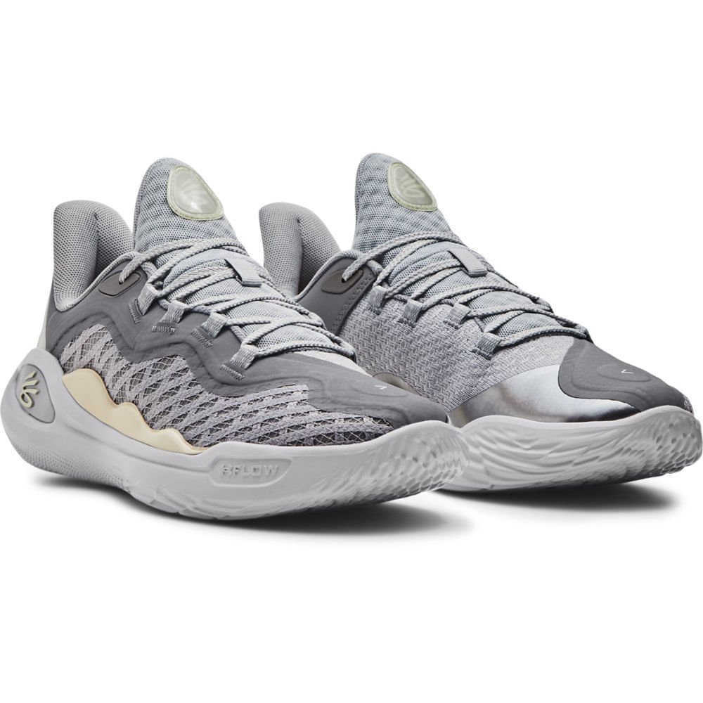 Tênis de Basquete Under Armour Curry 11 Future Wolf Cinza 3