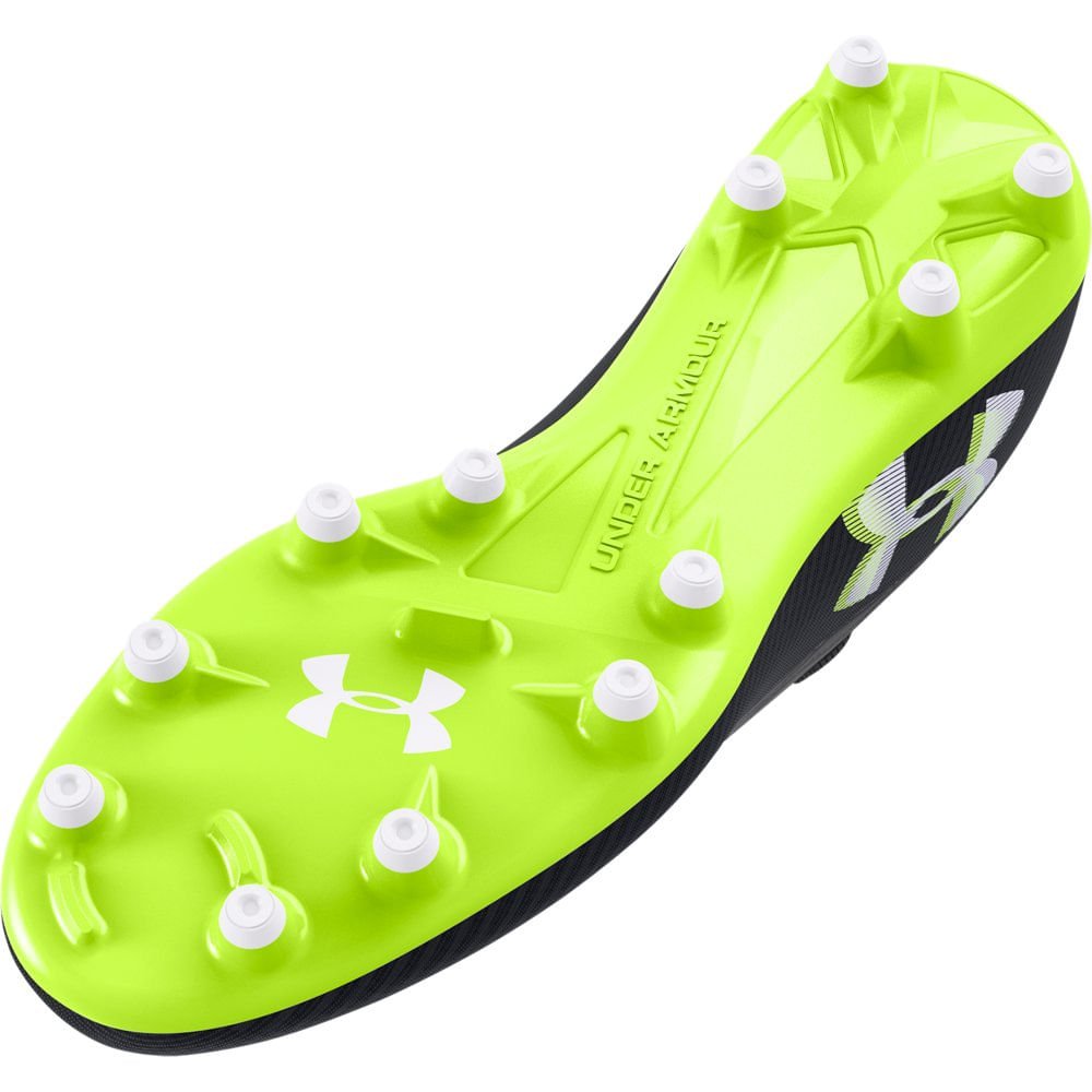 Chuteira de Campo Masculina Under Armour Magnetico Pro 4 FG Preto/Verde 5