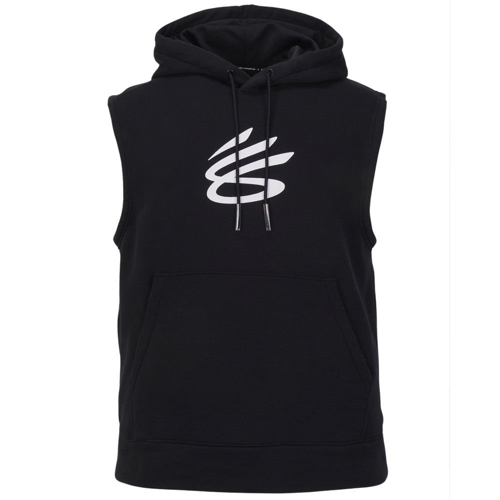 Regata de Treino Masculina Under Armour Curry Fleece Hoodie Preto 3