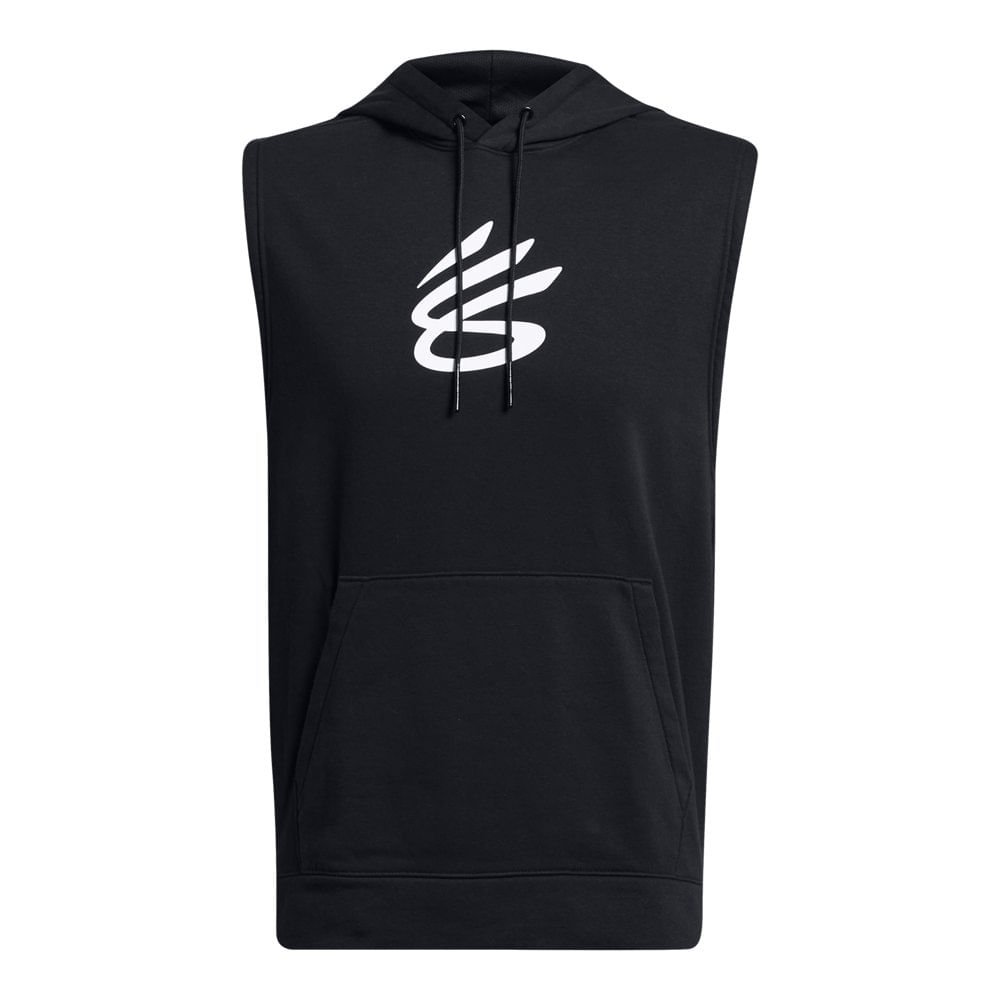 Regata de Treino Masculina Under Armour Curry Fleece Hoodie Preto 4
