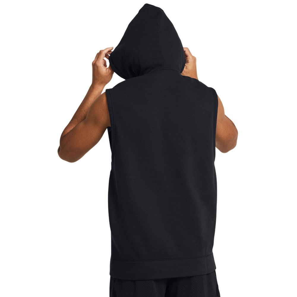 Regata de Treino Masculina Under Armour Curry Fleece Hoodie Preto 7