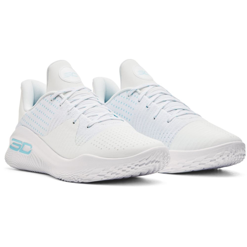 Tênis de Basquete Masculino Under Armour Curry 4 Low Flotro Branco 3