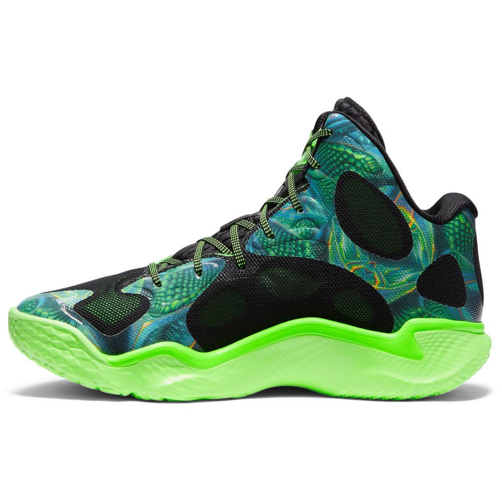 Tênis de Basquete Under Armour Curry Spawn Flotro Verde 3