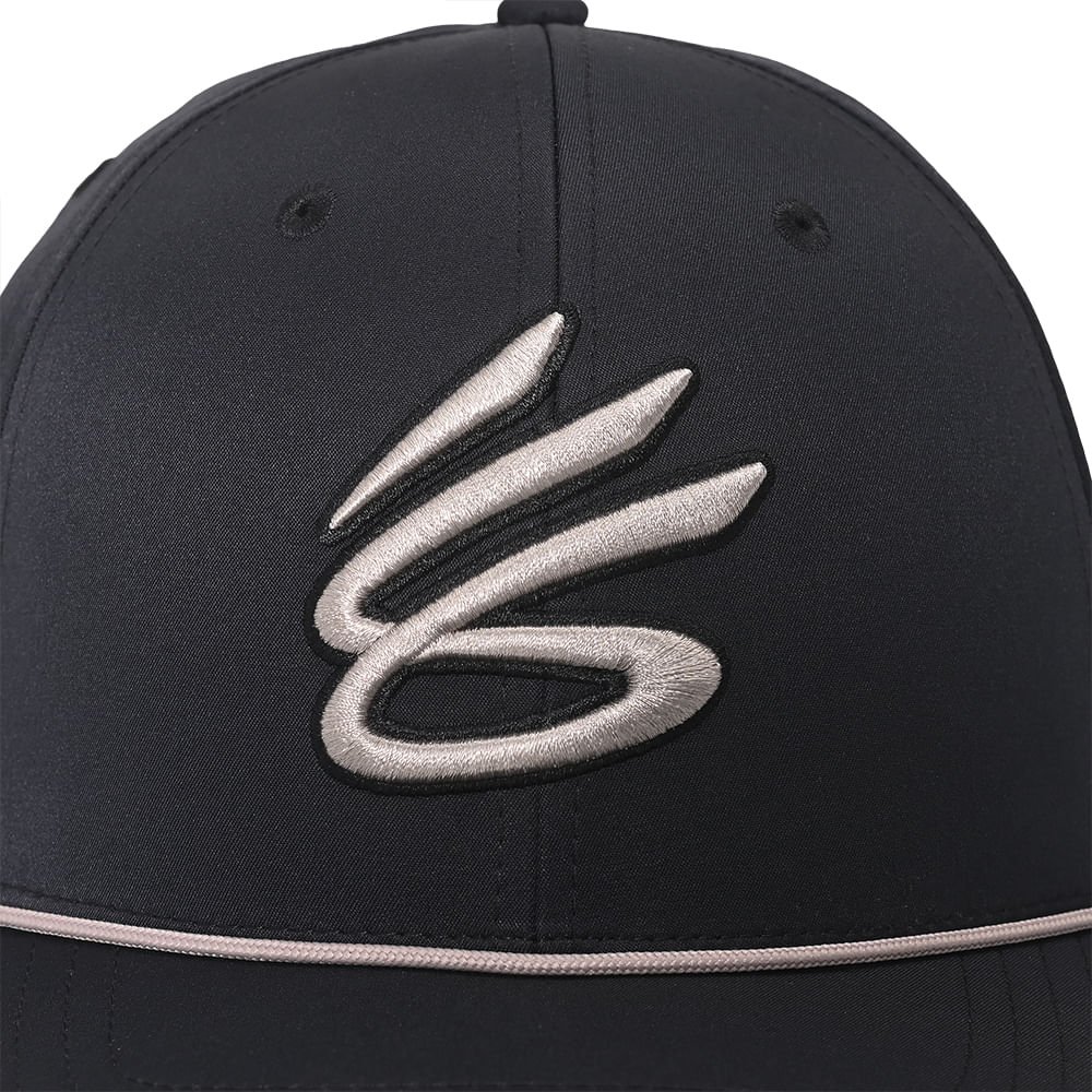 Boné de Golf Masculino Under Armour Curry Snapback Preto 5