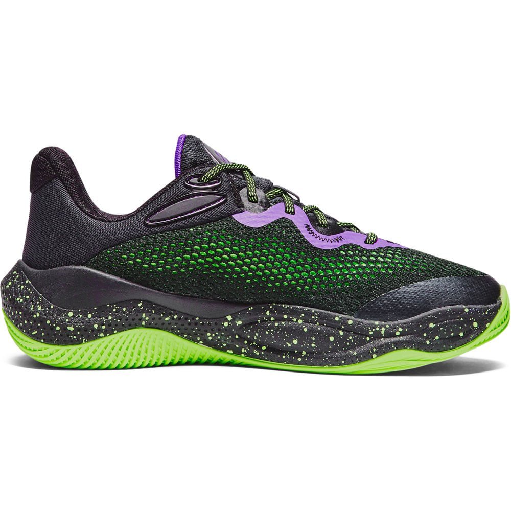 Tênis de Basquete Under Armour Curry Splash 24 Preto/Verde 7