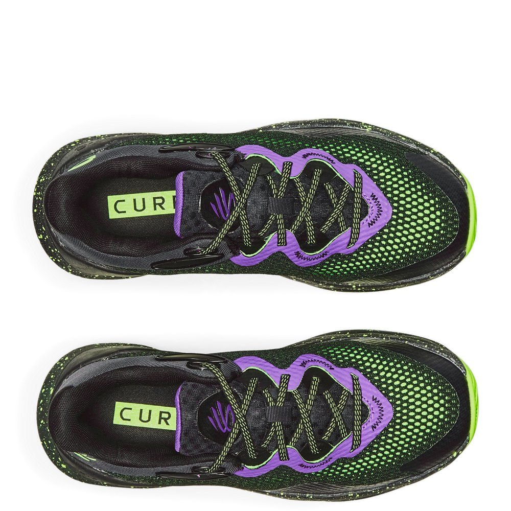 Tênis de Basquete Under Armour Curry Splash 24 Preto/Verde 3