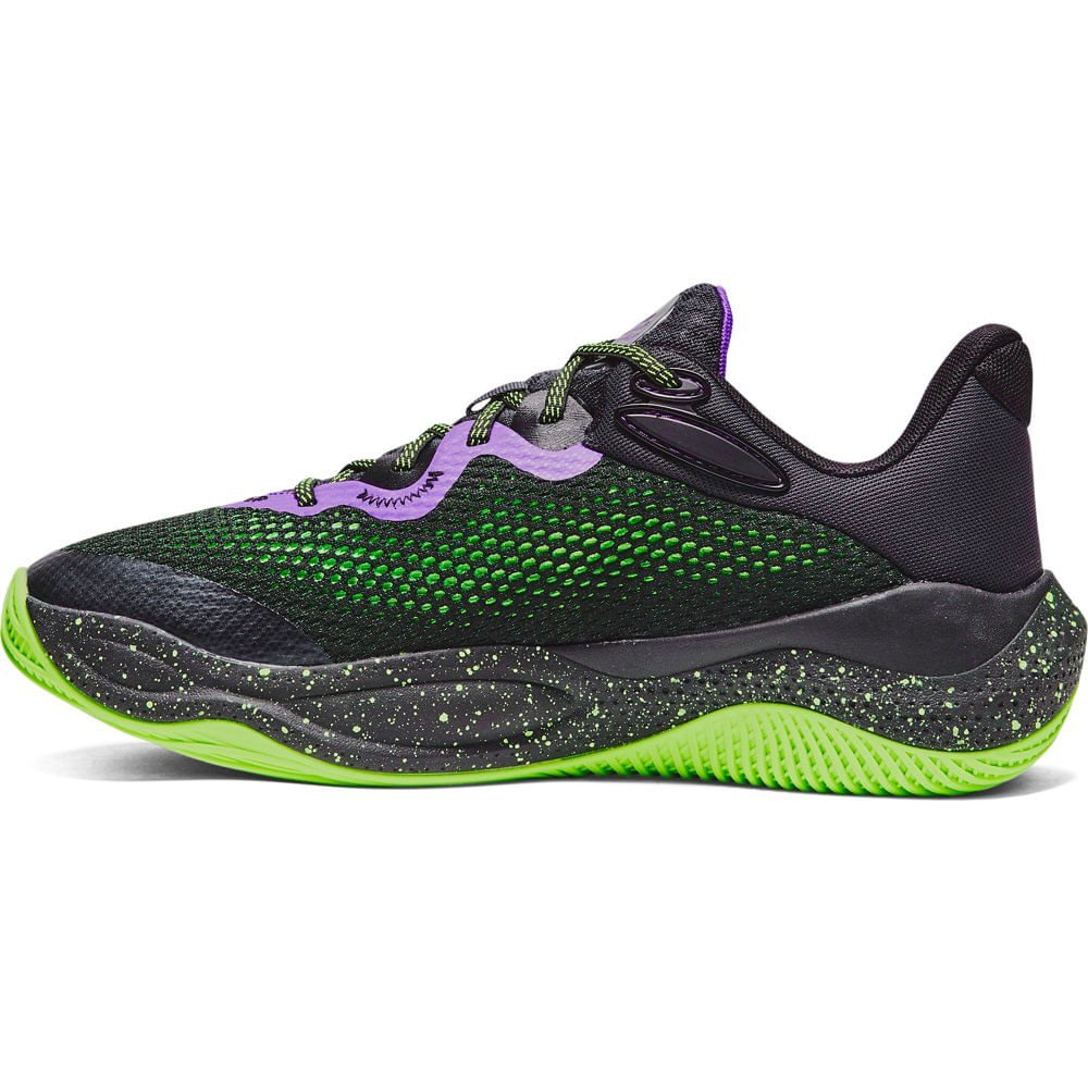 Tênis de Basquete Under Armour Curry Splash 24 Preto/Verde 4