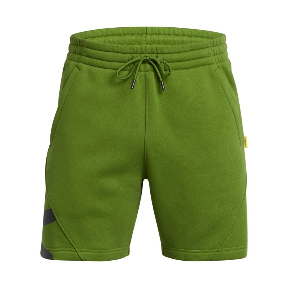Shorts de Basquete Masculino Under Armour Curry Splash Fleece Verde 6