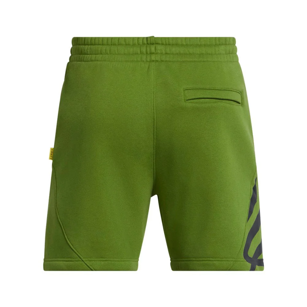 Shorts de Basquete Masculino Under Armour Curry Splash Fleece Verde 7